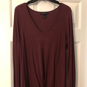 Maroon maternity top